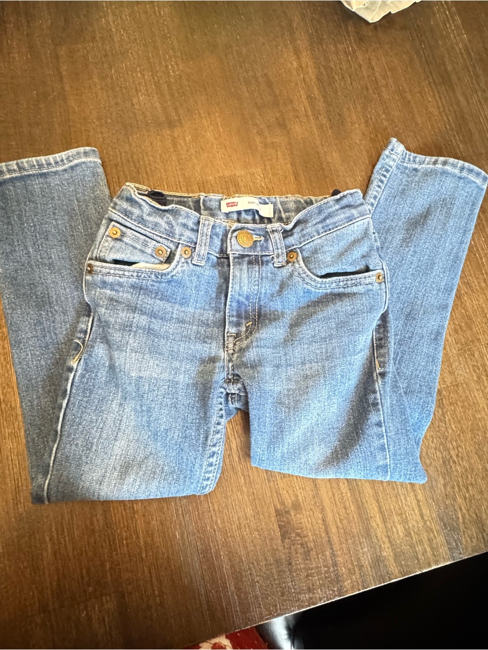 Levi's boys Straight Leg Denim Jeans in Light Blue